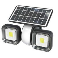 Solar powered LED security flood light