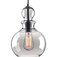 Glass globe indoor pendant light fixture