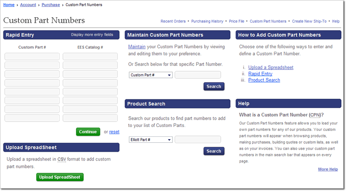 Custom Part Numbers Overview