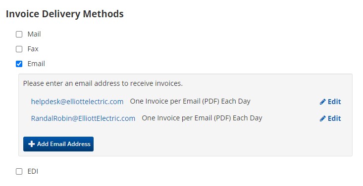 How to receive invoices through email