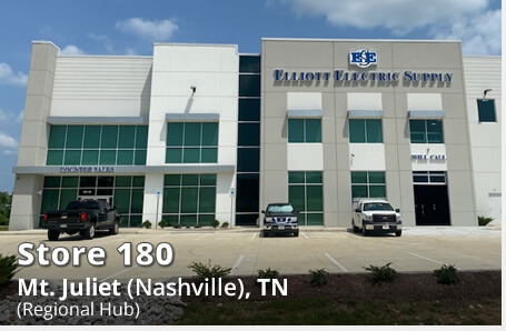 Elliott Electric Supply is now location in the Mt. Juliet area of Nashville, Tennessee