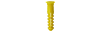 122 - #8-#10-#12 Yellow Wing Conical Plastic Anchor - LH Dottie