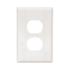 2032WB0X - Wallplate 1G Dup Recp Thermoset Mid WH - Eaton