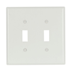 2039W - Wallplate 2G Toggle Thermoset Mid WH - Eaton Wiring Devices