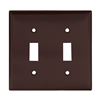 2139BB0X - Wallplate 2G Toggle Thermoset STD BR - Eaton