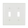 2139W - Wallplate 2G Toggle Thermoset STD WH - Eaton