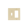 2153VB0X - Wallplate 2G Tog/Deco Thermoset STD Iv - Eaton