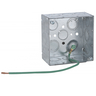 232SM - Rac 4SQ 2-1/8"DP #12 Pigtail Box 1/2-3/4"Ko - Hubbell--Raco