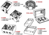 30207 - 1G RT Box W/4 1/2 Hubs - Mulberry