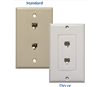 309707BU - Connector Accessories Flush Wall Plate Single Jac - Waldom Electronics CO.