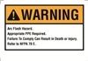 44892 - Warning Label, Nec Arc Flash, 3-1/2" X 5" Adhesive - Ideal