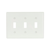 5141WB0X - Wallplate 3G Toggle Nylon STD WH - Eaton