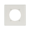 5169W - Wallplate 2G Power Recp W/2.47"Hole Nylon WH - Eaton Wiring Devices