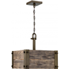 606423 - 4-60M 15" BZ Wood Pendant - Nuvo