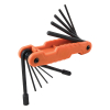 70550 - Pro Folding Hex Key Set, 11-Key, Sae Sizes - Klein Tools