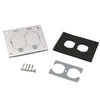 828RTCAL - Rect Dup Recept Cover Aluminum Brushed - Wiremold