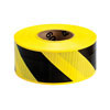 91104 - Striped Barricade Tape, 3" X 500', BK/Yl - Brady®