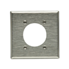 93227B0X - Wallplate 2G SGL Recp 2.1563"Hole STD SS - Eaton