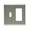 93432B0X - Allplate 2G Combo Toggle/Deco STD SS - Eaton