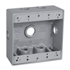 DB750XS - Tam 2G WP Gray Box - Seven 1/2" Holes - 30 Cu In - Hubbell--Raco