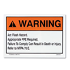 LB94913 - 3.5X5 Arc Flash Sign - Ez-Code