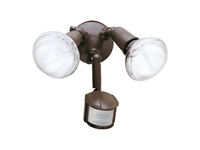 MS185 - 180DEG 200W Par Twin Head Motion Flood Bronze - Cooper Lighting Solutions