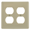 NP82I - Wallplate, 2-G, 2) Dup, Iv - Hubbell Wiring Devices