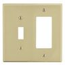 P126I - Wallplate, 2-G, 1) Tog 1) Decor, Iv - Hubbell Wiring Devices