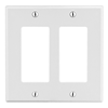 P262W - Wallplate, 2-G, 2) Dec, WH - Wiring Device-Kellems