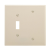 PJ113LA - Wallplate 2G Toggle/Blank Poly Mid La - Eaton