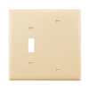 PJ113V - Wallplate 2G Toggle/Blank Poly Mid Iv - Eaton Wiring Devices