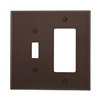 PJ126B - Wallplate 2G Toggle/Deco Poly Mid BR - Eaton