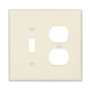 PJ18LA - Wallplate 2G Toggle/Duplex Poly Mid La - Eaton