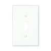 PJ1W - Wallplate 1G Toggle Poly Mid WH - Eaton