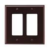 PJ262B - Wallplate 2G Decorator Poly Mid BR - Eaton Wiring Devices