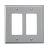 PJ262GY - Wallplate 2G Decorator Poly Mid Gy - Eaton