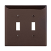 PJ2B - Wallplate 2G Toggle Poly Mid BR - Eaton