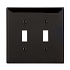 PJ2BK - Wallplate 2G Toggle Poly Mid BK - Eaton Wiring Devices