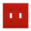 PJ2RD - Wallplate 2G Toggle Poly Mid RD - Eaton Wiring Devices