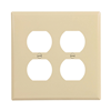 PJ82V - Wallplate 2G Duplex Poly Mid Iv - Eaton