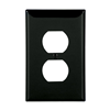 PJ8BK - Wallplate 1G Duplex Poly Mid BK - Eaton