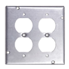 RSL8 - 4-11/16" SQ CVR (2) DPLX RCPT - Steel City