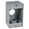 SB3100S - Tam 1G WP Deep Gray Box - Three 1" Holes - 23 Cu I - Taymac