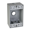 SB350S - Tam 1G WP Gray Box - Three 1/2" Holes - 18 Cu In - Hubbell--Raco