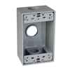 SB375S - Tam 1G WP Gray Box - Three 3/4" Holes - 18 Cu In - Hubbell--Raco