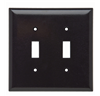 SPJ2 - Plastic Wallplate JR Jumbo 2G 2 Toggle W/Out Line - Pass & Seymour/Legrand