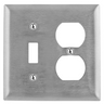 SS18 - Wallplate, 2-G, SW/Dup, SS - Hubbell Wiring Devices