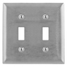 SS2 - Wallplate, 2-G, Switch, SS - Wiring Device-Kellems