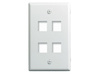 WP3404WH - 1G Wallplate 4-Port WH (M10) - Legrand-On-Q