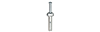 ZA100 - 1/4'' X 1'' Zamac Alloy Anchor - LH Dottie